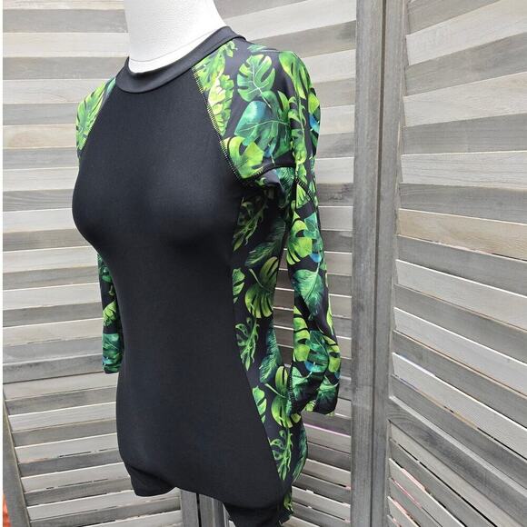 Rash Guard Long Sleeve One Piece Swimsuit UV Sun Protection Swimwear | Small - Picture 4 of 11